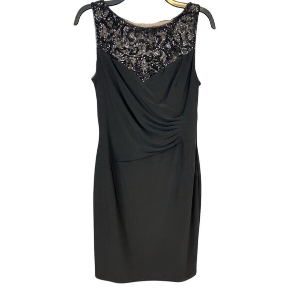 Lauren Ralph Lauren Classic Sheer sequin Lace cocktail Dress Size 8 NWT - Picture 1 of 16